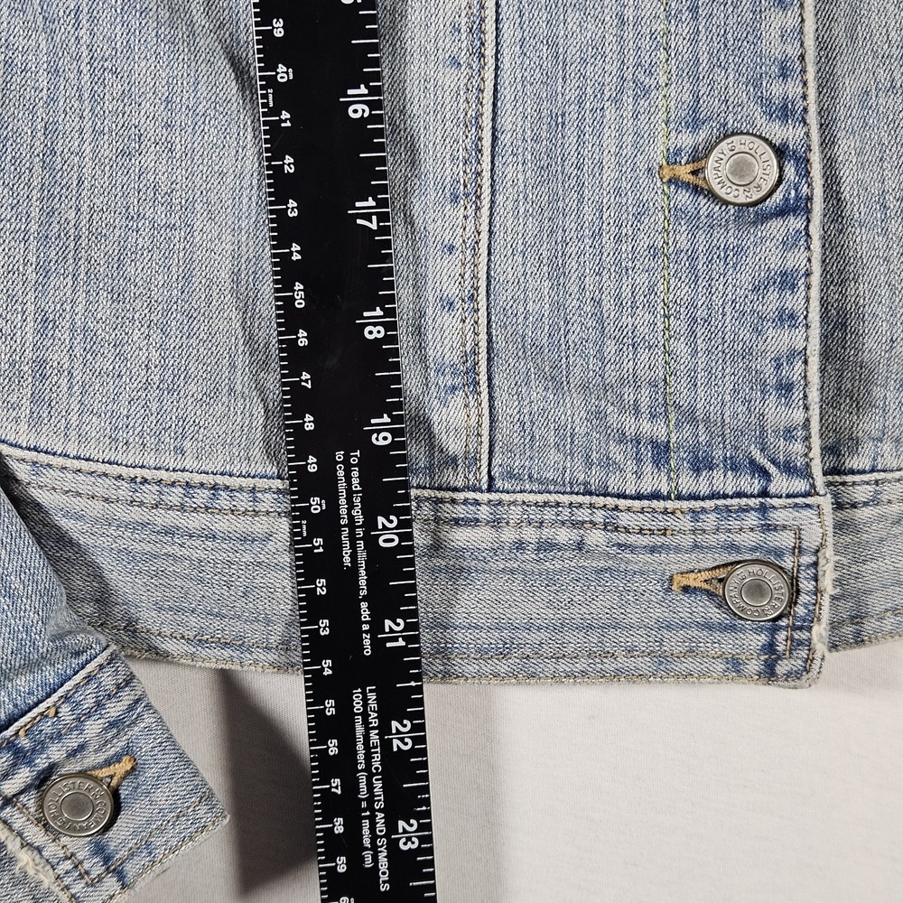 Vintage Hollister Co. Jacket Women's Stretch Denim Y2K Trucker Jean Jacket - Picture 6 of 8